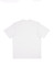 A white box tee displayed from the back, featuring a plain design and a small logo on the side.