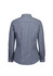 A women's long sleeve shirt in navy with a white check pattern. The back view displays a fitted design. It has a logo.