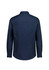 A navy Fitzroy men's slim fit long sleeve shirt featuring a button-up design and a logo on the garment.