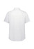 A classic fit short sleeve shirt in white, featuring a button-down collar and a plain back with a logo.