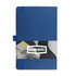 A blue Nova Bound JournalBook features an elastic closure and a branding logo on the cover.