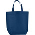 A navy blue reusable grocery bag with two handles and a simple design. It has a logo on the front.