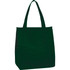 A dark green insulated grocery tote with two handles, designed for carrying food and beverages.
