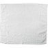 A white gym towel with a soft, textured surface. It features a branding logo on one corner.