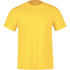 A bright yellow short sleeve men's t-shirt with a round neck and no visible logos.