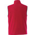 A red men's polyfleece vest with a high collar and no sleeves, featuring a logo on the front.