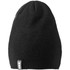 A black unisex knit beanie with a small logo on the side. Ideal for casual headwear.