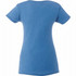 A women's short sleeve tee in a relaxed fit, featuring a blue hue and a branding logo.