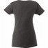 A women's short sleeve tee in a dark grey colour, featuring a smooth fabric and a fitted silhouette.