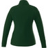 A women's Rixford Polyfleece jacket in dark green, featuring a high collar and fitted silhouette. It has a logo on the back.