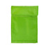 A bright green cooler lunch bag with a flap closure and a single pocket on the front. It features a logo.