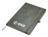 Apex A5 notebook in grey with an elastic band closure and a logo on the cover.