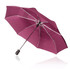 A maroon 54cm folding umbrella with a wind-vented design and a black handle. It features a logo on the handle.