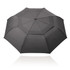 A black 54cm folding umbrella with a wind-vented design, featuring a branded logo.