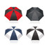 A promotional umbrella featuring a 75cm canopy, available in red and black, grey, navy and white, with branding.