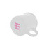 An enamel mug featuring the text "Donut kill my vibe" in pink letters.