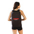 A black ECO NOVA computer backpack with a logo, worn by a person from behind, showcasing its sleek design.