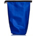 A blue 10L dry bag with a black drawstring closure and a smooth exterior finish. It features a logo.