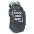 A black 2.5L dry bag with a roll-top closure and a logo on the front.