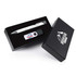 A gift set featuring a silver pen and a black flash drive, presented in a black box with a logo.