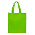 A large green shopping tote bag with gusset and two sturdy handles, featuring a branding logo.