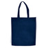 A large navy blue shopping tote bag with gusset and two sturdy handles, featuring a logo.