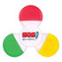 A Fiddle Spinner Highlighter with red, yellow, green, and white sections, featuring a logo.