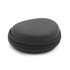 A black, soft-shell cylindrical case with a zipper closure, designed for storing small items.
