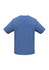 A blue men's short sleeve T-shirt with a plain back and a small logo.
