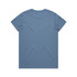 A blue t-shirt with a standard crew neck and short sleeves, featuring a plain back with no visible design.