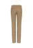 A pair of women's chino pants in a light tan colour, featuring a slim fit and pocket details, with a logo present.