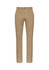A pair of men's chino pants in a light tan colour, featuring a button closure and front pockets.
