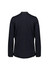 A black zip front jumper with long sleeves and a smooth texture at the back. Features a logo on the garment.