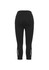 Black women's 3/4 leggings featuring a form-fitting design and reflective details on the lower legs.