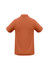 A men's polo shirt in a warm terracotta colour, featuring short sleeves and a collar. Includes a logo.