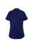 A navy short sleeve blouse with a back pleat and a subtle logo detail. Suitable for various casual occasions.