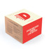 A square box featuring a Bluetooth speaker design in red and beige, with branding and product details.