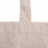 A cream-coloured tote bag with sturdy handles and visible stitching details. It features a branding logo.
