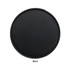 A black round USB hub with a smooth surface, featuring a logo on the back.
