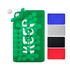 A green sugar-free mint card with small mint balls. Available in multiple colours: blue, silver, black, and red.