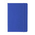 A5 PU notebook in a vibrant blue colour, featuring a smooth cover and an elastic closure band.