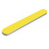 A yellow nail file with a smooth finish and rounded edges, designed for personal grooming.