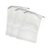 Three white nylon mesh produce bags with zip closures. Each bag is translucent and has a lightweight design.