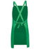 A green cross back canvas apron featuring a tie closure and branding. Suitable for workwear use.