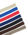 A selection of changeable cross back apron straps in beige, blue, red, black, and brown.