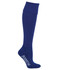 A blue sport sock with a fold-over cuff and branding on the side. It's designed for athletic use.