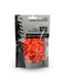 A pack of orange bullet-shaped earplugs, containing 100 pieces for hearing protection. The package features a logo.