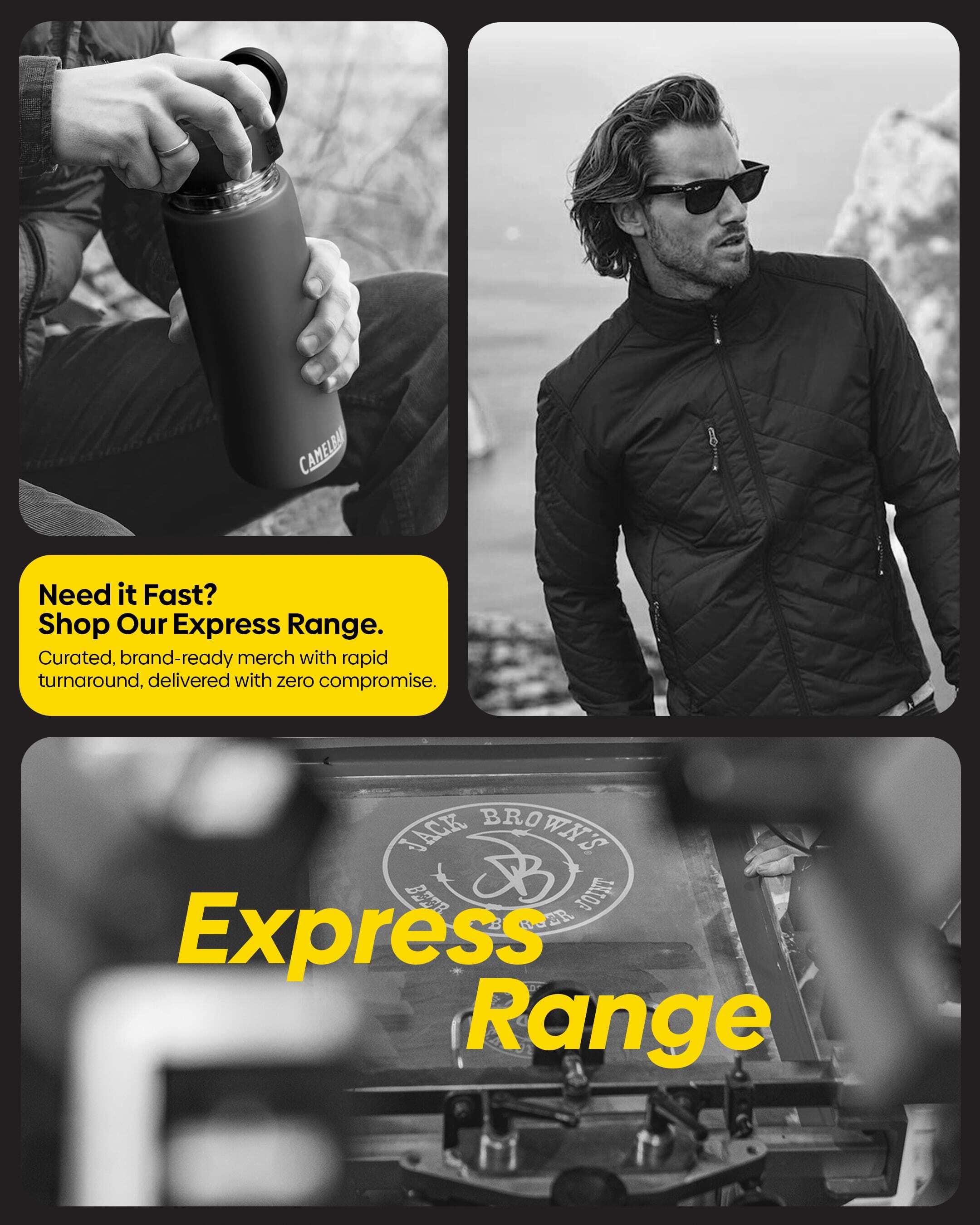 James Harvest Jacket Camelbak Bottle Promotional Merchandise