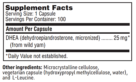 DHEA Klaire Labs 25 mg 100 caps MorNatural