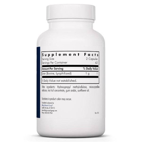 Liver Beef Allergy Research Group 125 caps MorNatural
